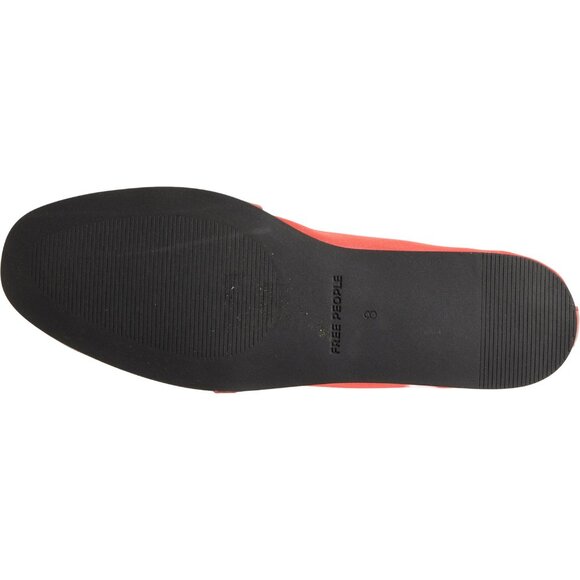 Free People Bow Mania  Leather Flats Ballet Shoes in Red NIB NEW Sz 9 $98 MSRP - Picture 6 of 10